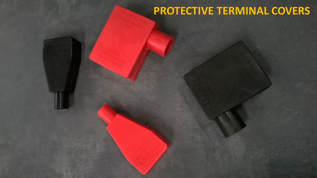 Battery ends clamps protective cover