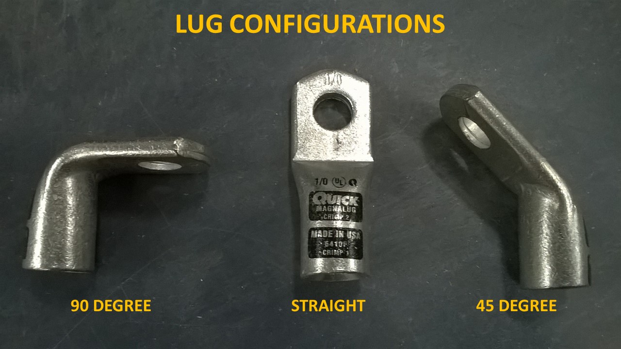 Battery ends lug configurations