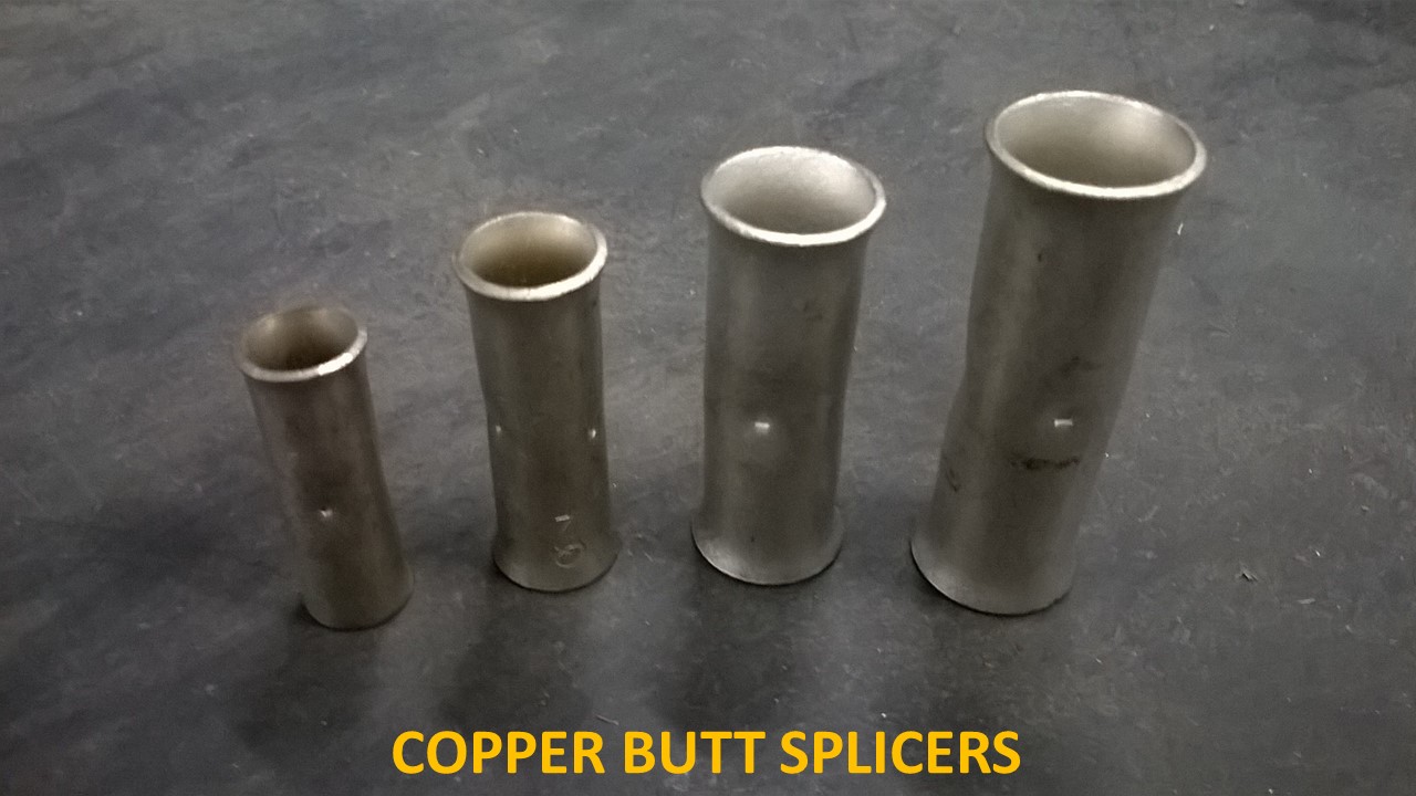 Battery ends copper butts and splicers