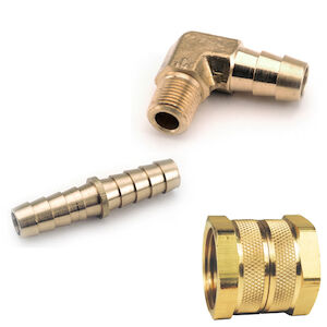 Brass hose barb fittings