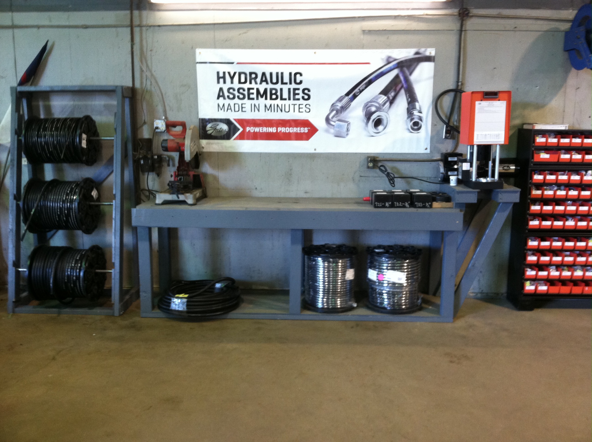 Gates hydraulic hose system setup